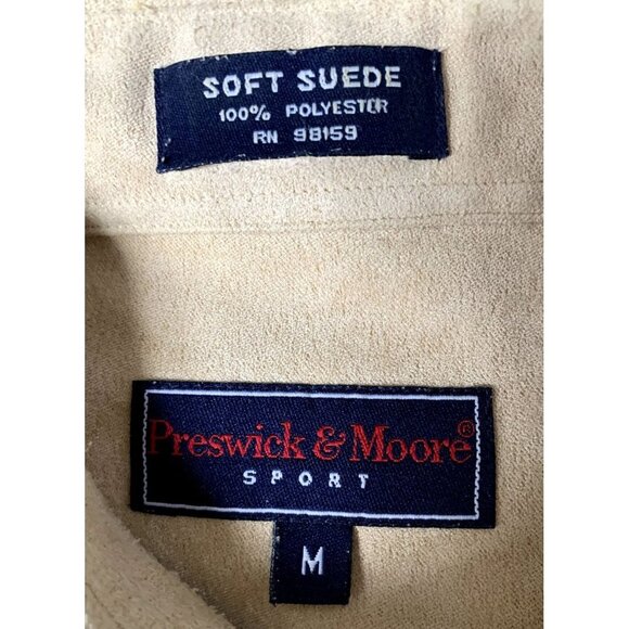 Preswick & Moore Sport Soft Suede Button Down Shirt Size Medium - Picture 3 of 3